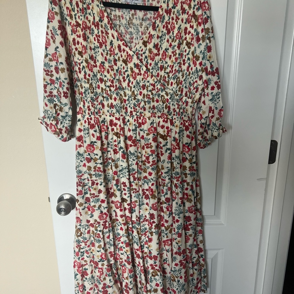 Pinkblush Polagram Multicolor Textured Dress